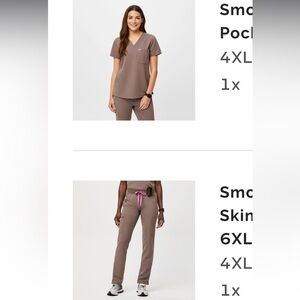 Figs Scrub Set in Smokey Taupe 4XL Tall